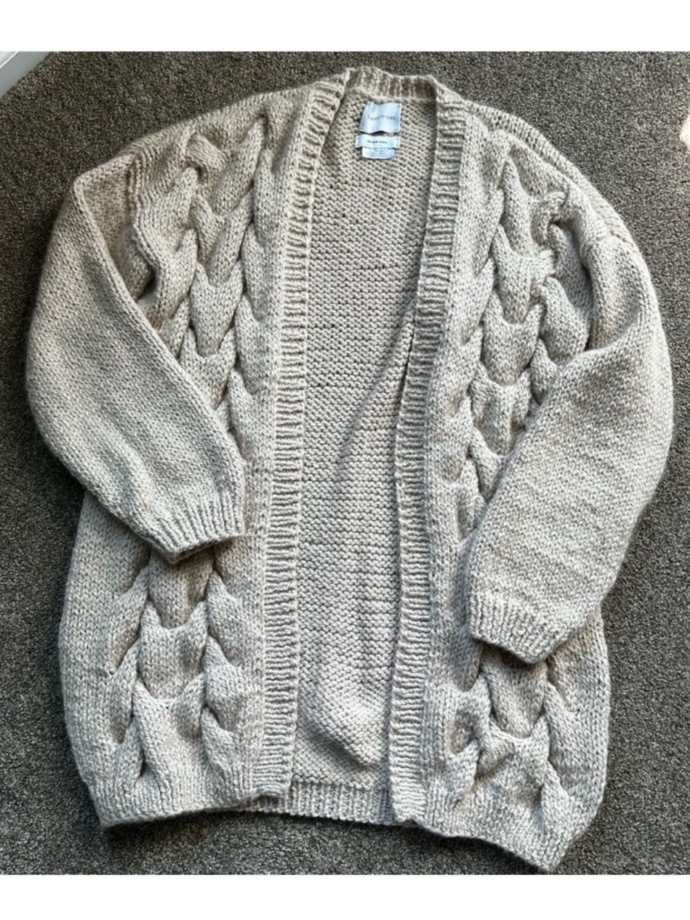The Knotty Ones Twisted Erik Wool Cardigan Cardigan - Large